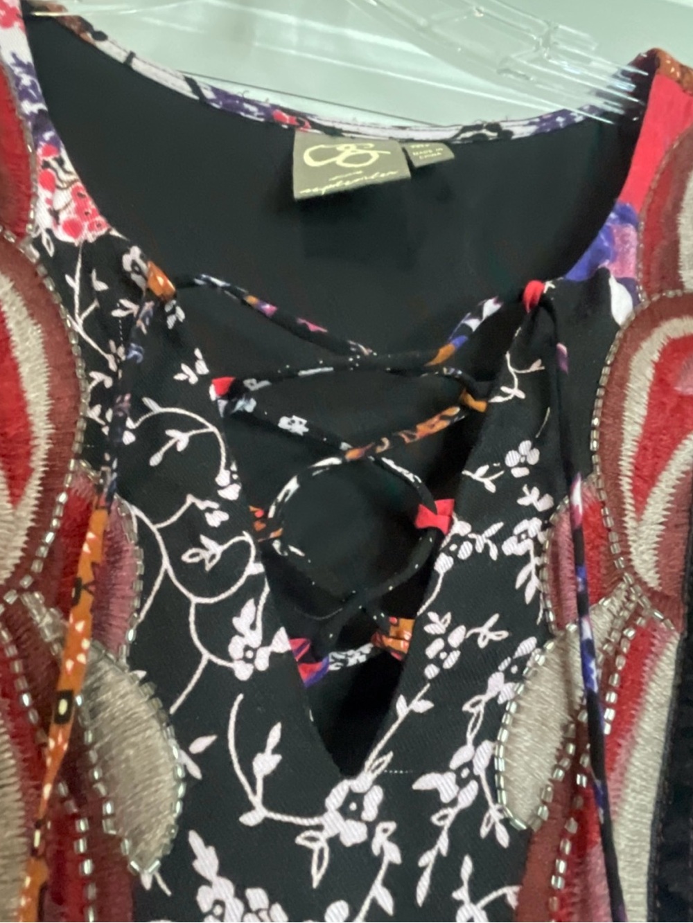 ANTHROPOLOGIE ARCATA PATCHWORK BOHO DRESS by ONE SEPTEMBER Sz MP - Picture 4 of 12